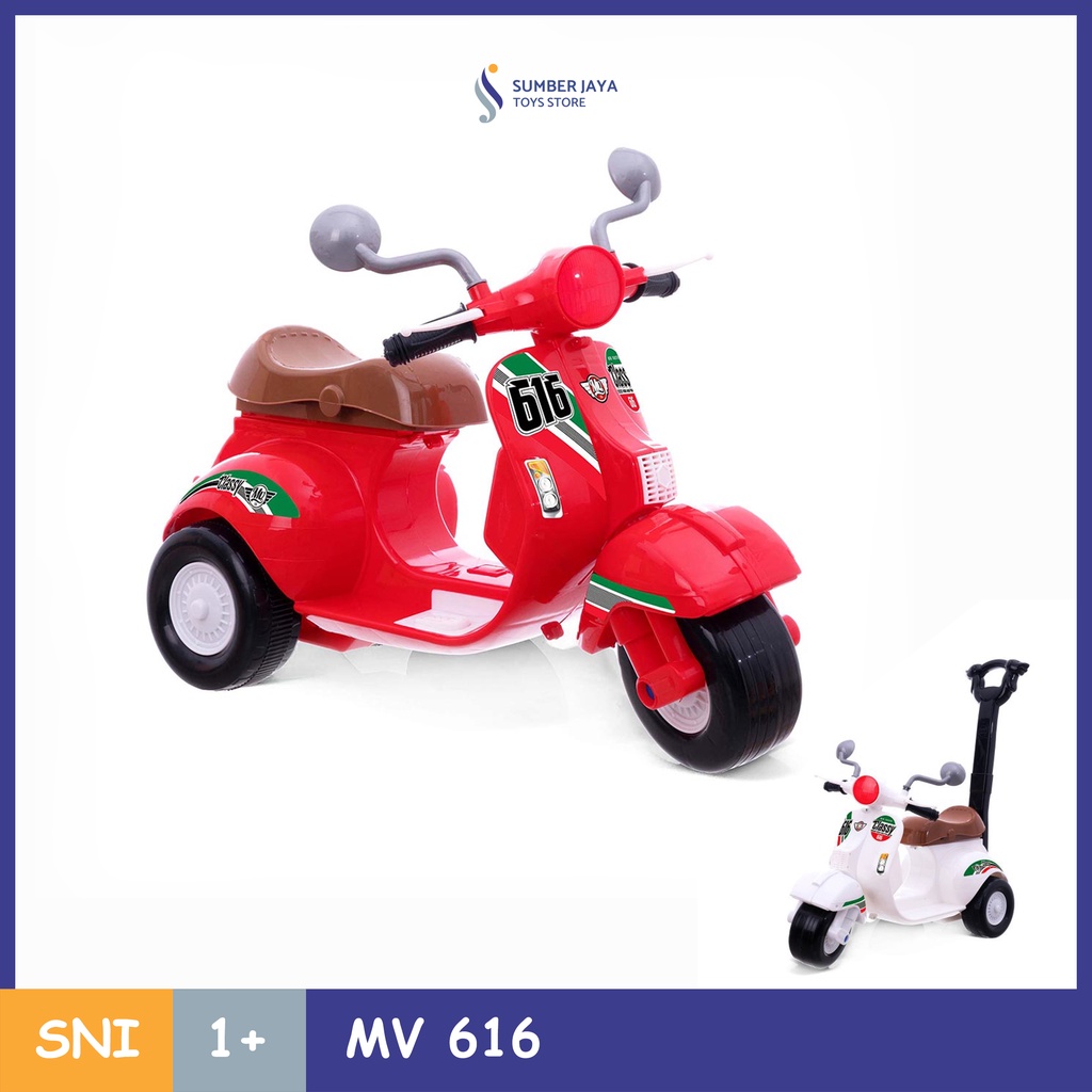 MAINAN VESPA MOTOR ANAK / MAINAN TUNGGANG VESPA DORONG