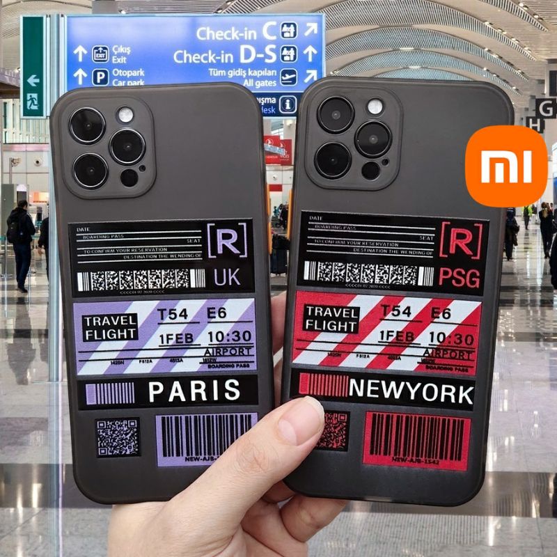 SoftCase Boarding Pass Xiaomi Redmi 9 9A 9C Note 9 VIVO Y12 Y15 Y17 Y20 Y20s Y12s Y30 Y50 Square Edg