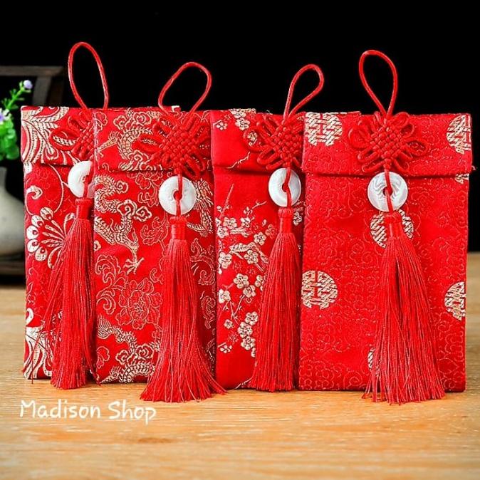 

BISA BAYAR DITEMPAT Dompet Angpao Kain Sangjit Angpao Kawin Shuangshi Kado Imlek Murah CUCI GUDANG