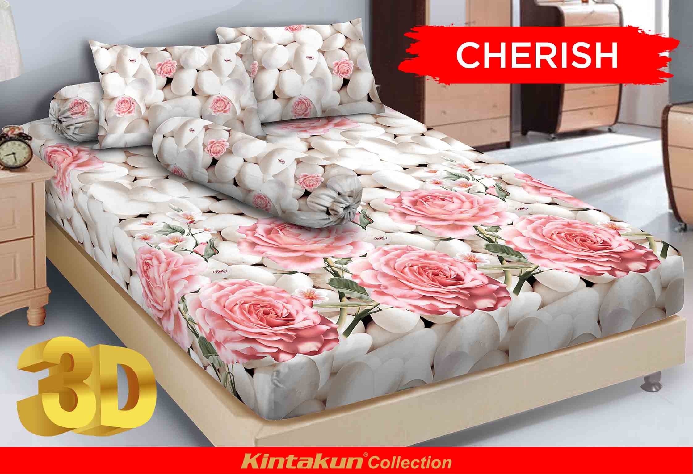 Sprei Kintakun D luxe King 180 Cm X 200 Cm Corak Cherish Sprei Kintakun D luxe King 180 Cm X 200 Cm Corak Cherish