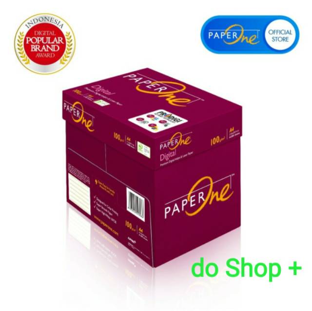 

PAPERONE KERTAS HVS A4 100 GSM / 100GR FOTOCOPI DAN DIGITAL PRINTING