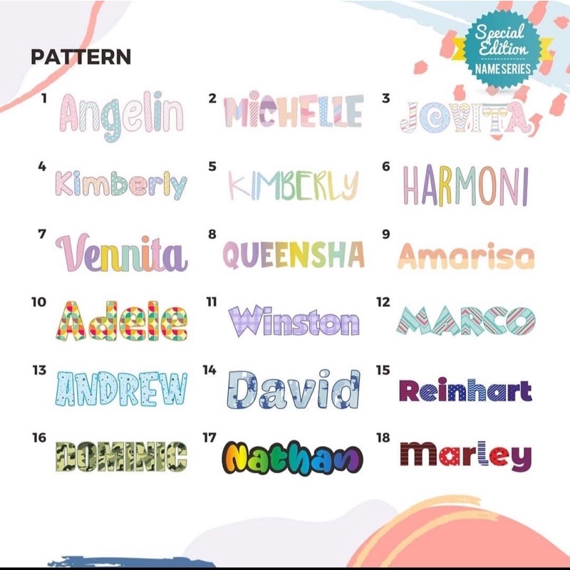 

Stiker Label Nama (bahan waterproof / tahan air)
