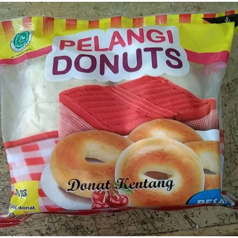

Donat Kentang Pelangi isi 10 + gula halus
