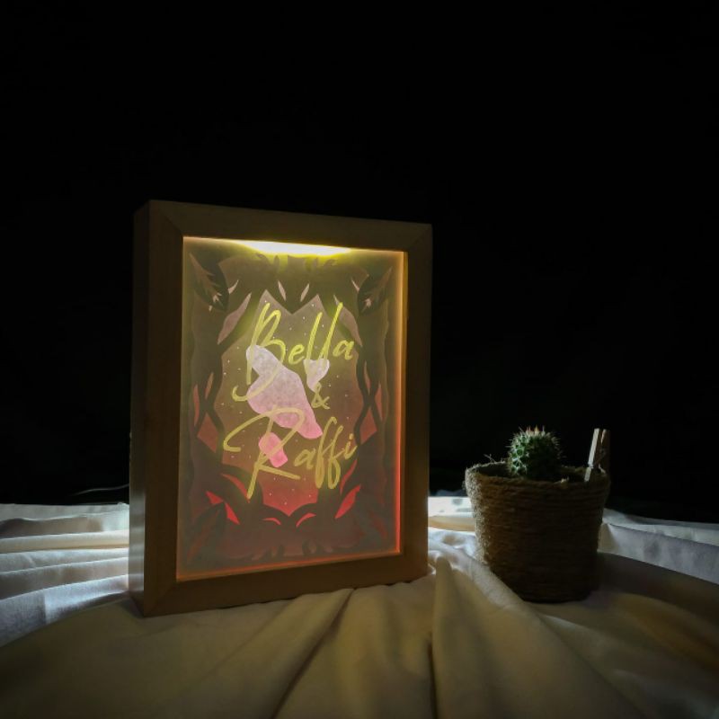 Kado Unik Lampu Tidur Paper Cut Pigura Murah Unik Berkualitas