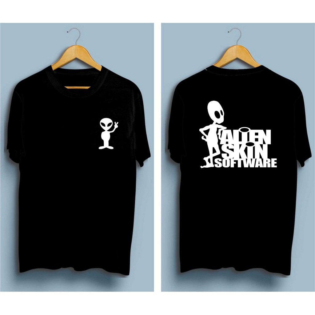 Kaos Pria Sablon Depan Belakang Gambar ALIEN