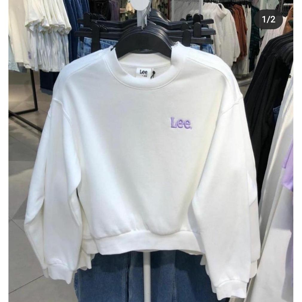 Lee Sweater Crop Oversize Bahan Flece