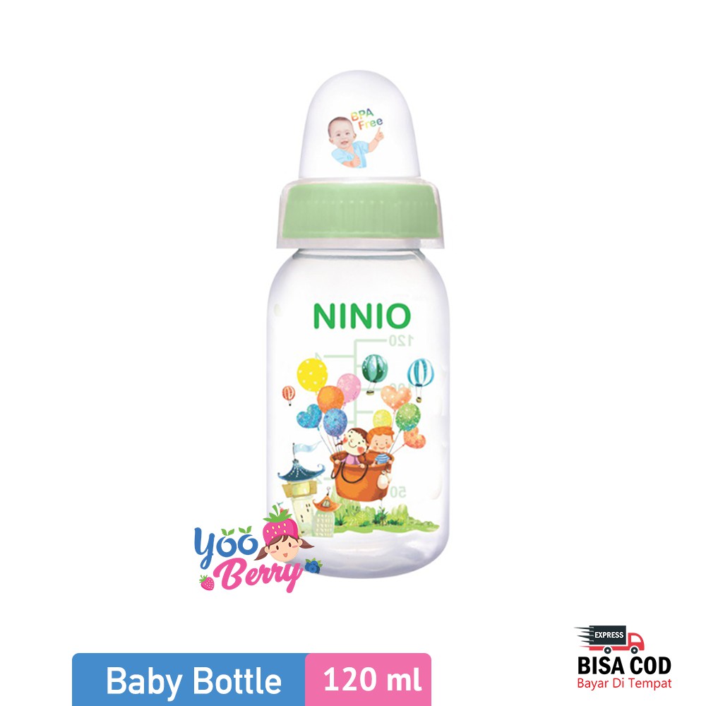 Ninio Round Baby Bottle 120 Ml Botol Susu Bayi BPA Free Murah Berry Mart