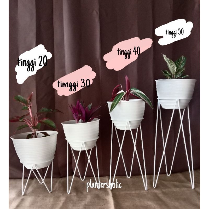 standing pot kaki 3 Tinggi 40 & 50 cm