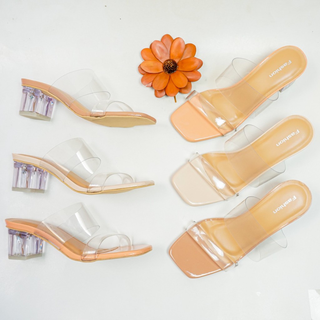 GG Sepatu Hak Tahu Kotak Wanita Fashion Carllote J001