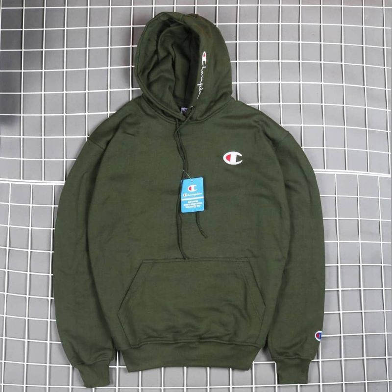 green hoodie champion
