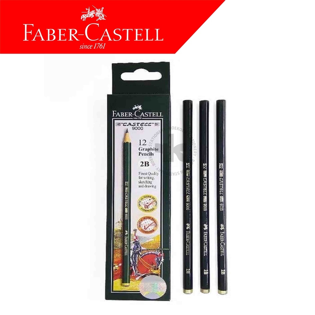 

Faber Castell 9000 Hexagonal Pensil Polos Hijau Strip Emas