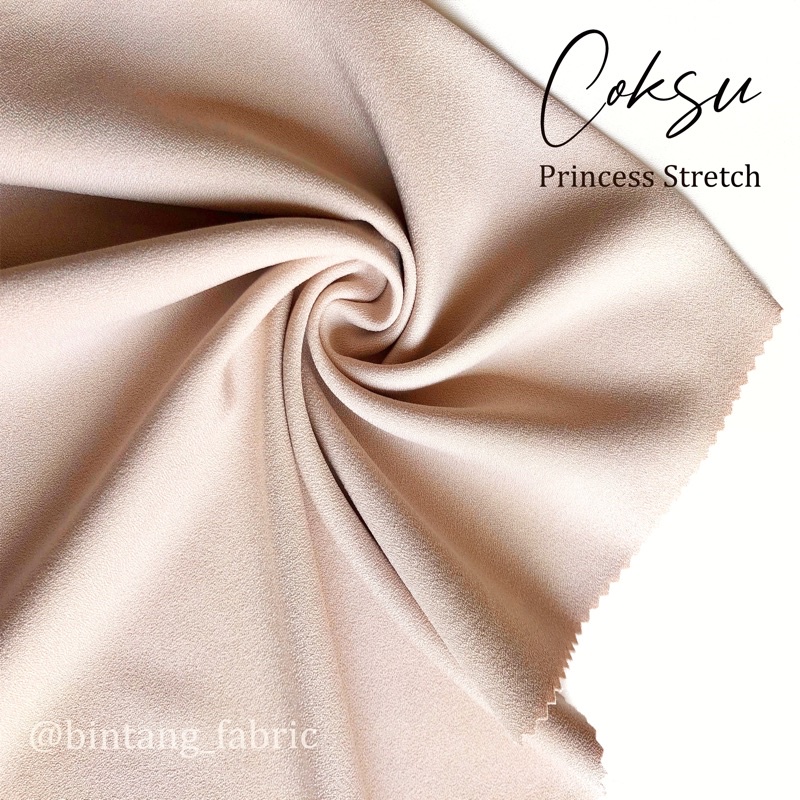 Bahan Kain Princess Stretch Lady Zara 1 meter-Coksu