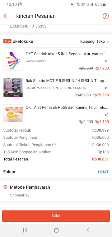 Okt Sendok Takar 5 In 1 Sendok Ukur  Warna 1 Set Isi 5 Pcs