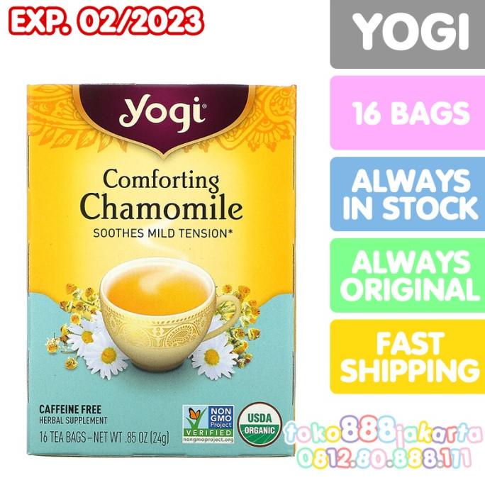 

YOGI TEA COMFORTING CHAMOMILE CAFFEINE FREE TEH HERBAL ORGANIK