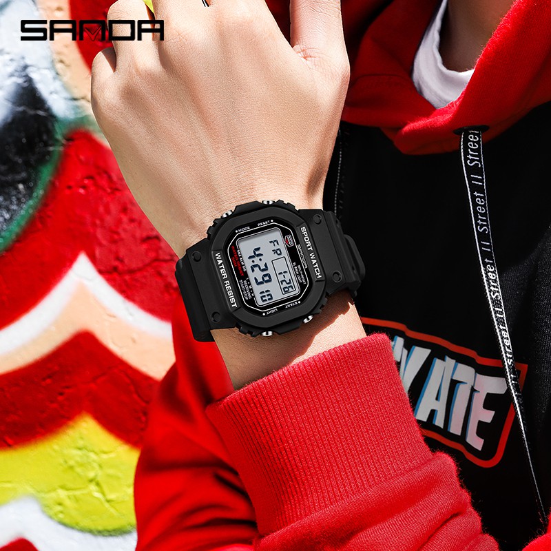 SANDA 329 Jam Tangan Pria Wanita Digital Tali Rubber Shockproof Anti Air WATCHKITE WKOS