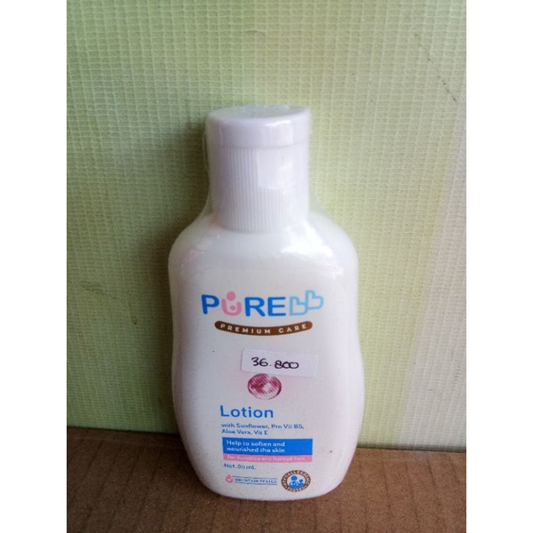 PURE BABY PREMIUM CARE LOTION WITH SUNFLOWER, PRO VIT B5, ALOEVERA, VIT E 80ML