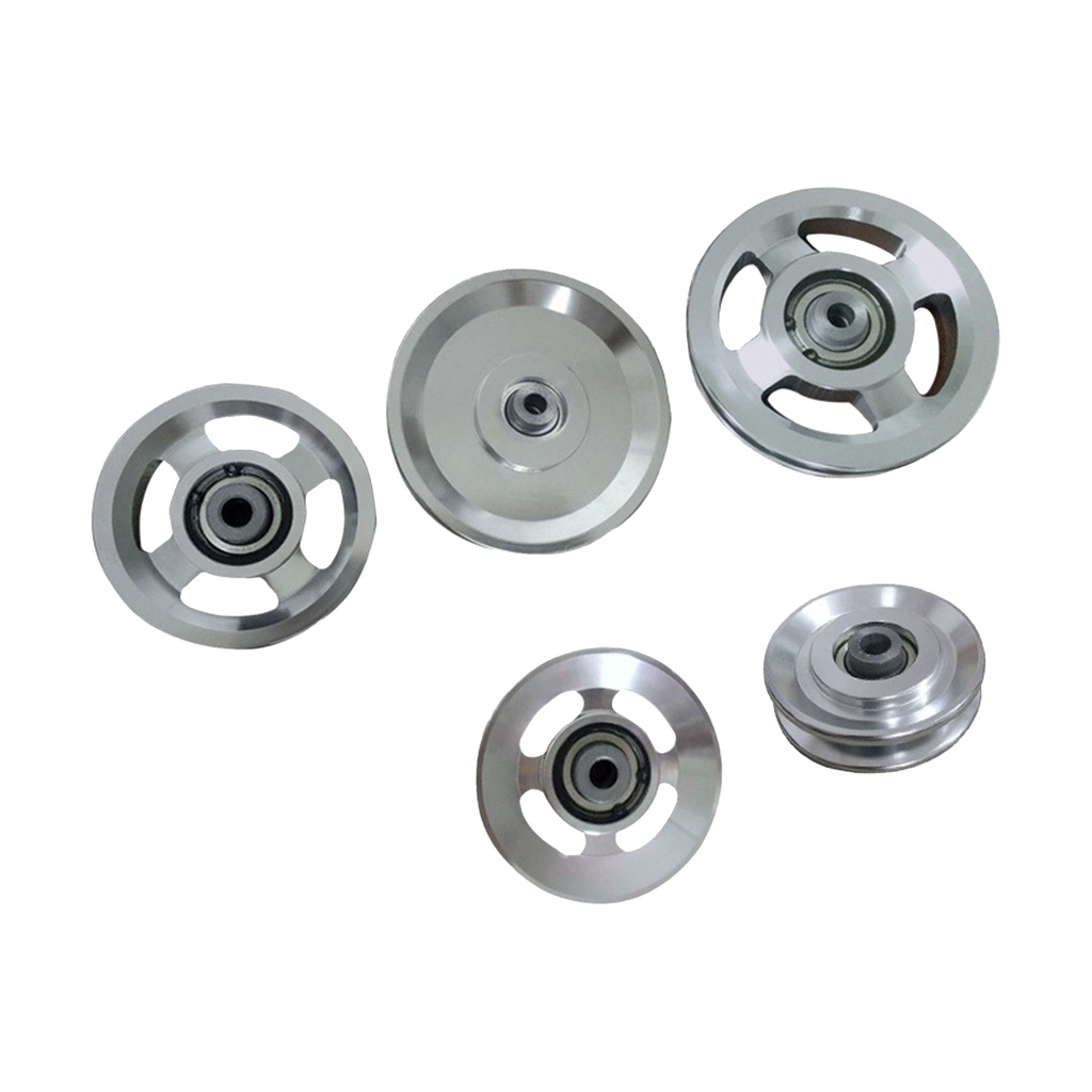 [Jianxin] Pulley Wheel Smooth Surface Easy to Replace Replacement Aluminium Alloy Bearing Pulley Wheel for Fitness Equipment