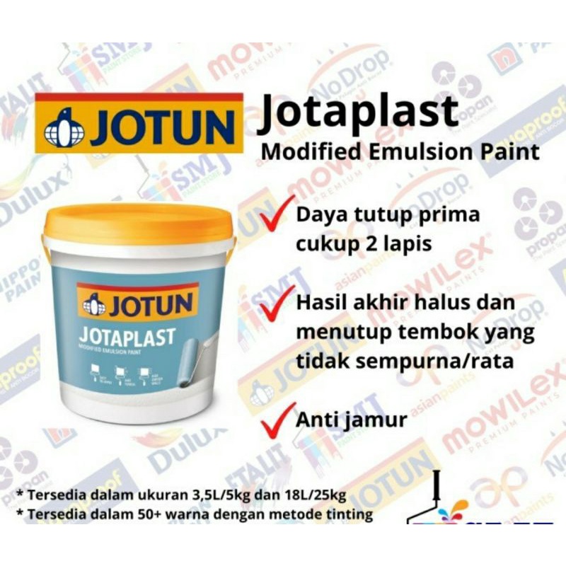 Jual Cat Tembok Interior Jotun Jotaplast Warna New White 35 Liter 5 Kg Shopee Indonesia 5657