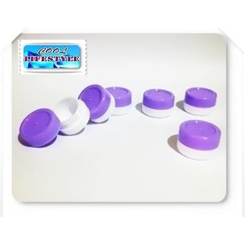BOTOL POT KECIL UNGU PUTIH / WADAH TEMPAT KOSMETIK CREAM LOTION SALEP