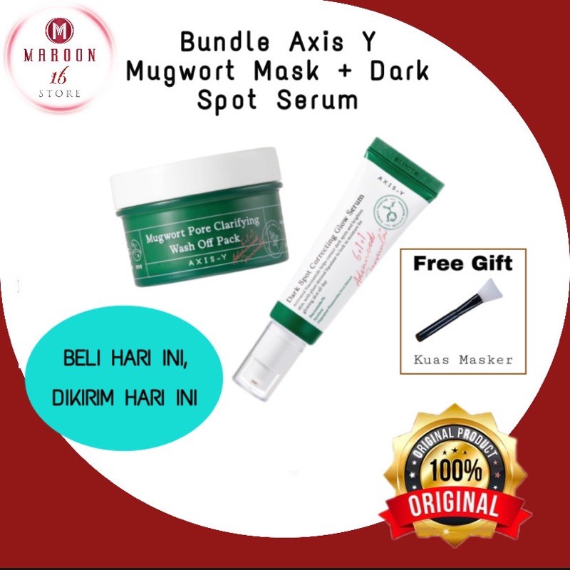 Axis Y Dark Spot Travel Size /Axis-Y Mugwort Mask FULL SIZE (Paket bundle)