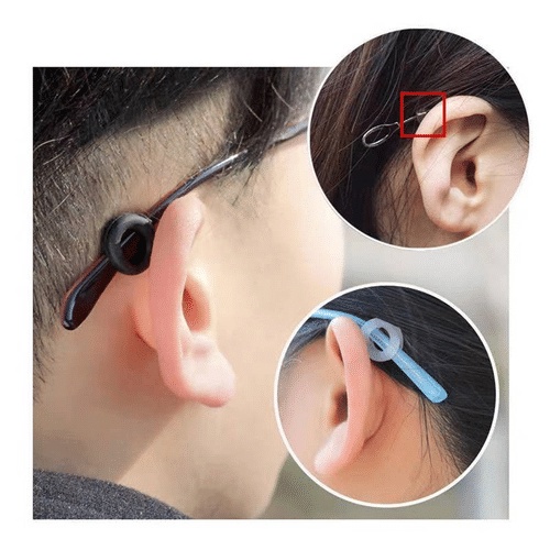 ANG EARHOOK PENGAIT KACAMATA SILICON BULAT 1PASANG (2PCS) / KARET ANTI SLIP KACAMATA PENAHAN TELINGA