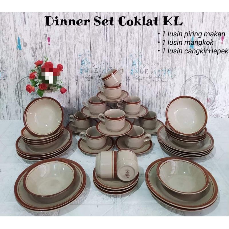 DINNER SET COKLAT KL