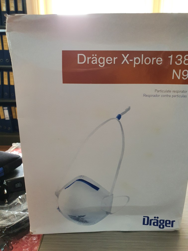 Masker N95 Mask 1380 Anti Droplet 95% Filter Effeciency Mask 3m Anti Corona Niosh Ce Drager X-plore