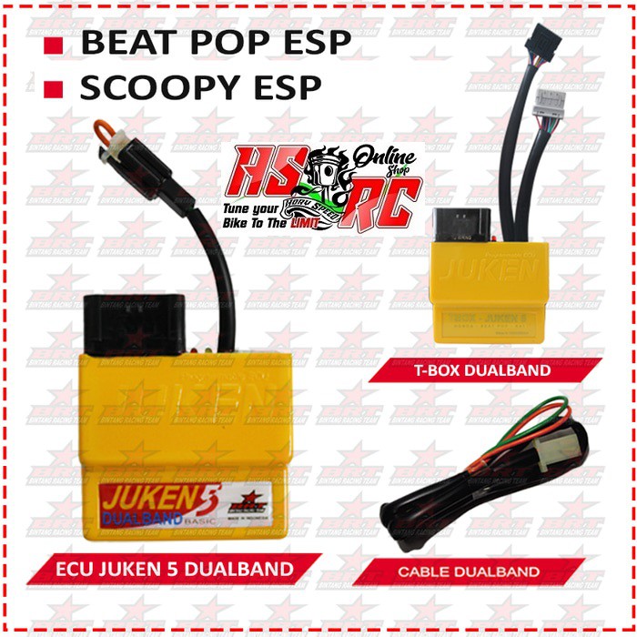 ECU Racing BRT JUKEN 5 DUAL BAND BEAT POP ESP Scoopy ESP Fi Injeksi Stater Halus Beat New Street ACG