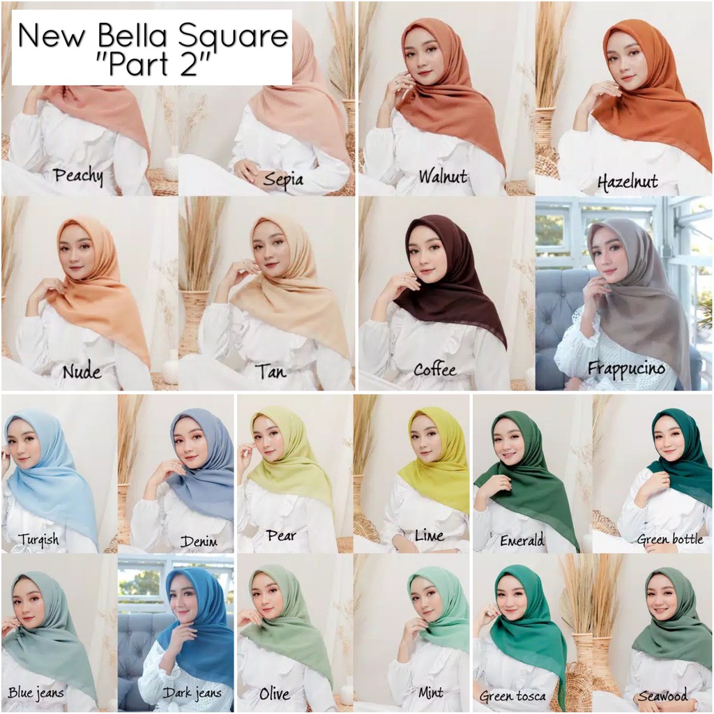 BELLA SQUARE SERI 2 KERUDUNG SEGI EMPAT POLOS