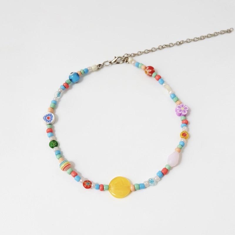 Annie colorful beaded choker / beads necklace