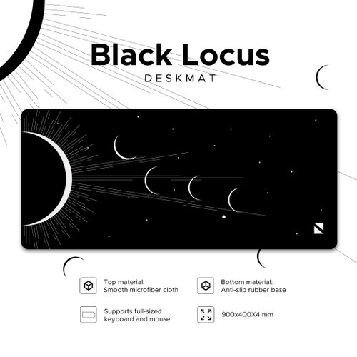 Noir Black Locus / Blue Locus Deskmat Desk mat Cloth Gaming Mousepad Mouse pad