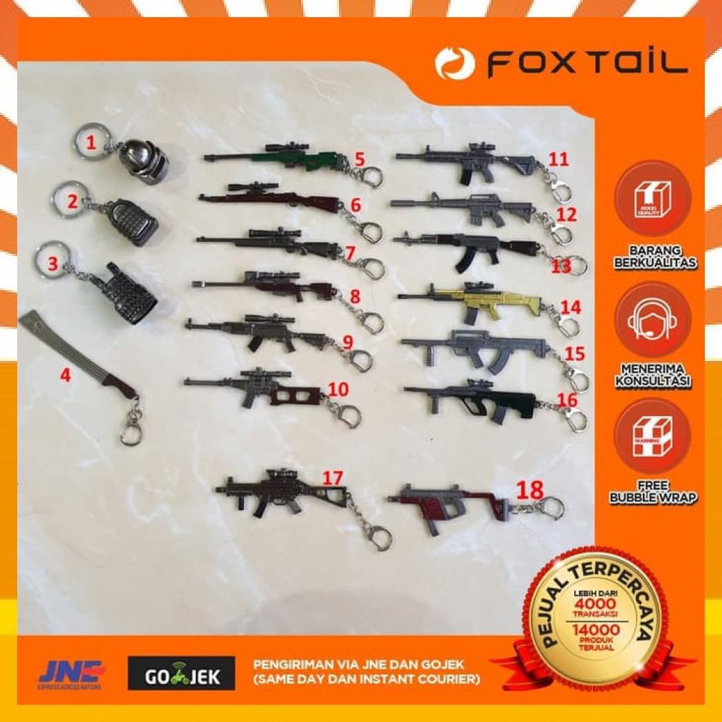 KEYCHAIN PUBG GANTUNGAN KUNCI GANCI PANCI M24 M4 M416 AWM CHICKEN