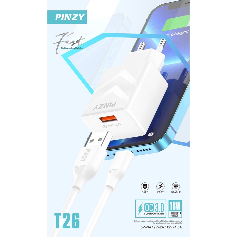 Charger T26 Micro USB QC 3.0 Super Charge 18W