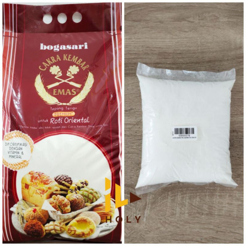 

Tepung Cakra Kembar Emas Roti Oriental (1kg) Repack / Tepung Untuk Roti Oriental Jepang Korea Taiwan
