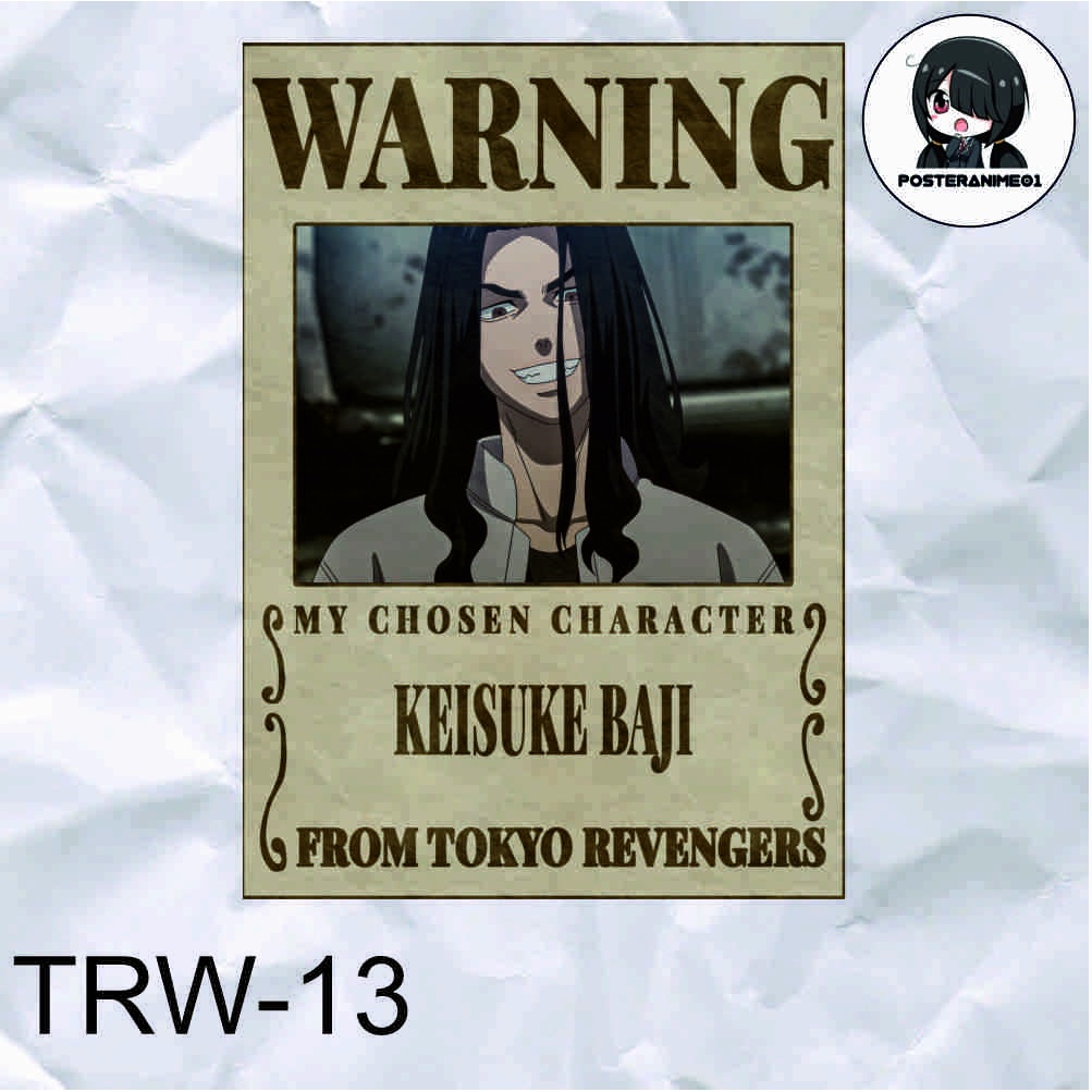 Poster Anime Tokyo Revengers | Poster Anime Tokyo Revengers Warning Aesthetic | DRAKEN | MIKEY | TERLENGKAP-13.KEISUKE BAJI