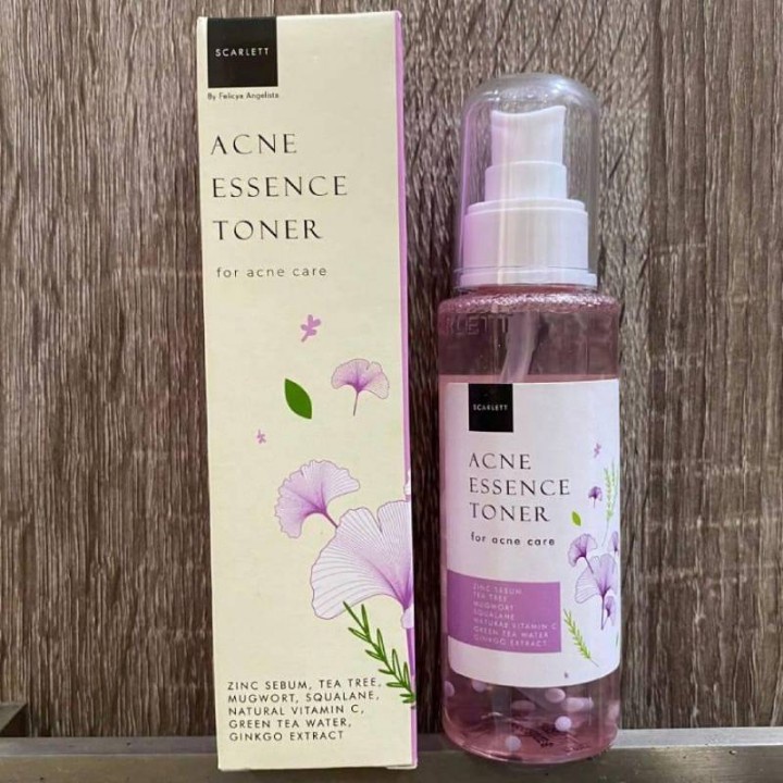 [ORI] Scarlett Toner Essence Acne Whitening Mengobati Peradangan Jerawat Kemerahan dan Pembengkakan I BPOM 100ml