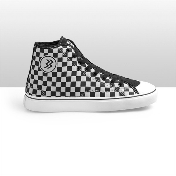 Geoff Max Official - Timeless HI Checkerboard Black | Sepatu Unisex | Sepatu Pria | Sepatu Wanita