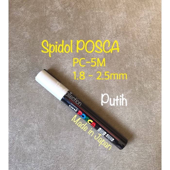 

(DISKON TERMURAH) ATK0644PC 1.8-2.5mm PUTIH PC-5M Spidol POSCA Marker Pen UNI kaca glass