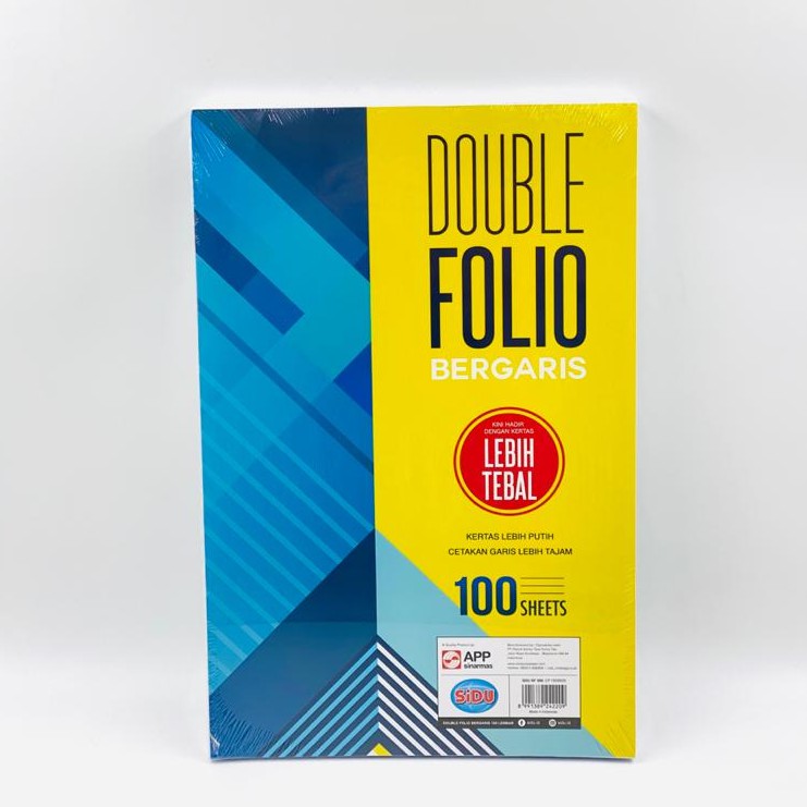 

Kertas Double Folio Bergaris Garis Sinar Dunia SiDu SD 100 Lembar