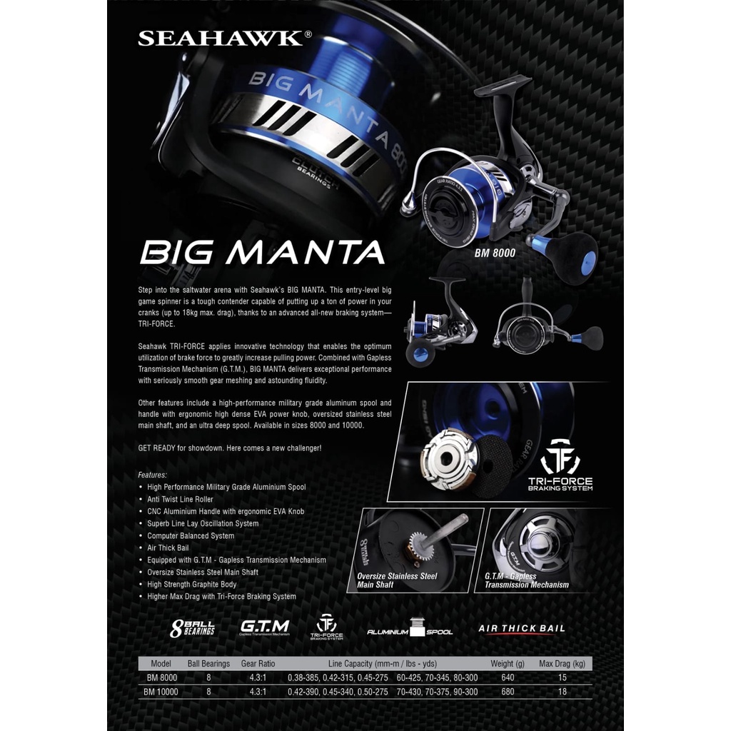 Reel SEAHAWK BIG MANTA