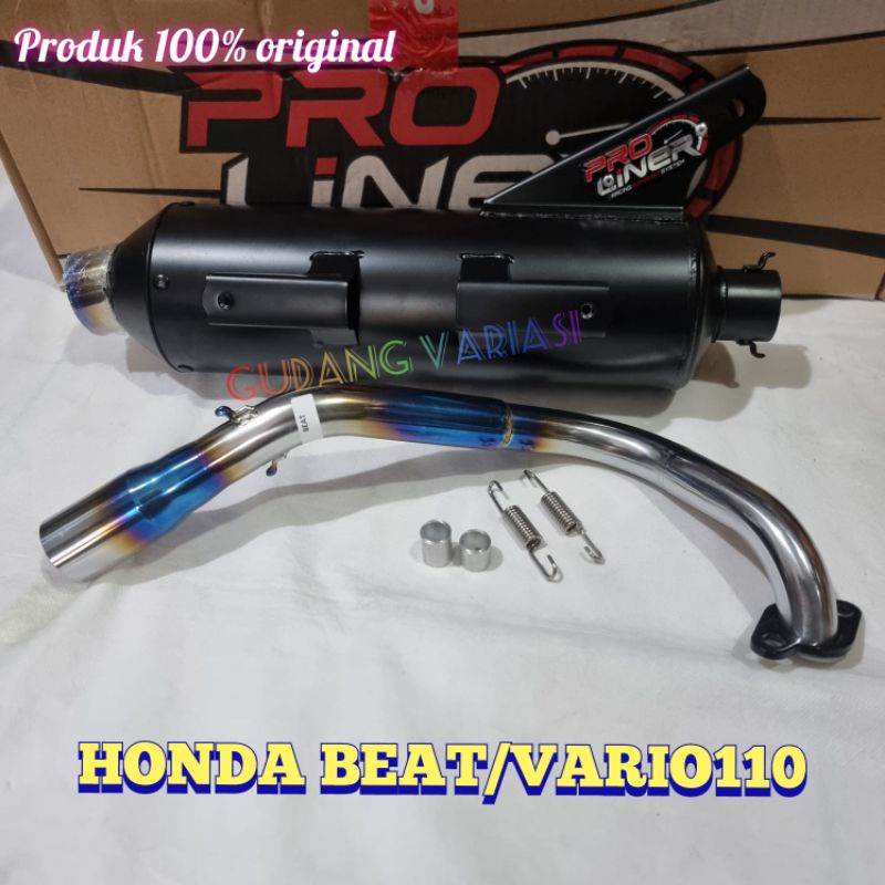 KNALPOT STANDAR RACING TSUGI TSUKIGI PRO LINER BEAT SCOOPY VARIO 110 LEHERAN BLUE