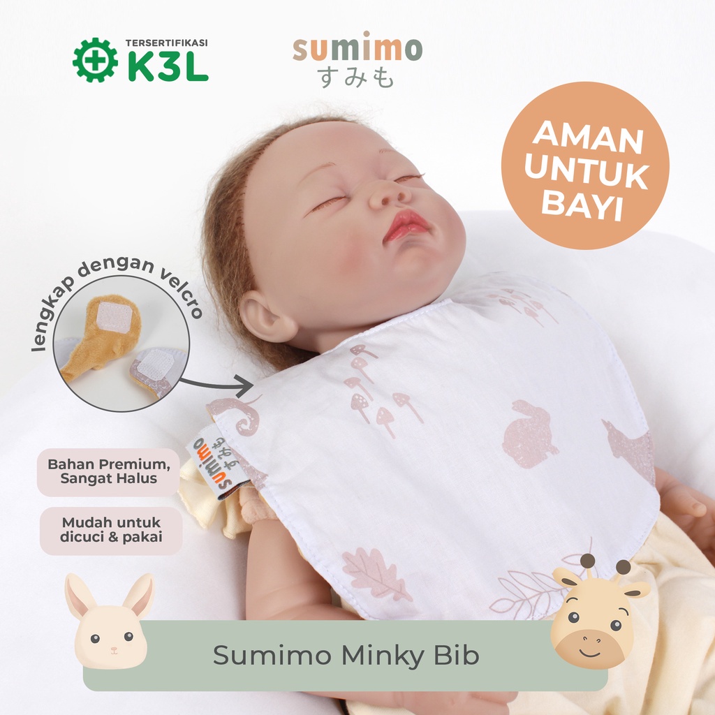 Sumimo Minky Bib / Celemek bayi Motif Mix