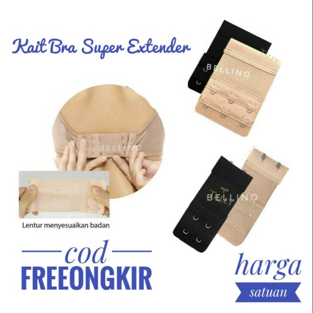 Kait Bra Super Extender Tally Kait Bh Kait 2 Kait 3 Kait Tambahan Bh Pemanjang Lingkar Dada Pada Bra