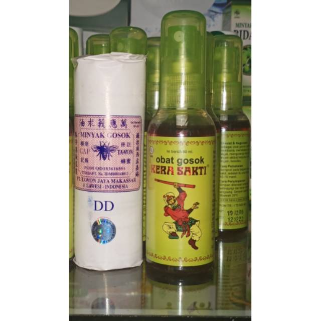 Minyak Tawon Original + Obat gosok Tongkat Sakti  Merah Ampuh mengobati Penyakit luar