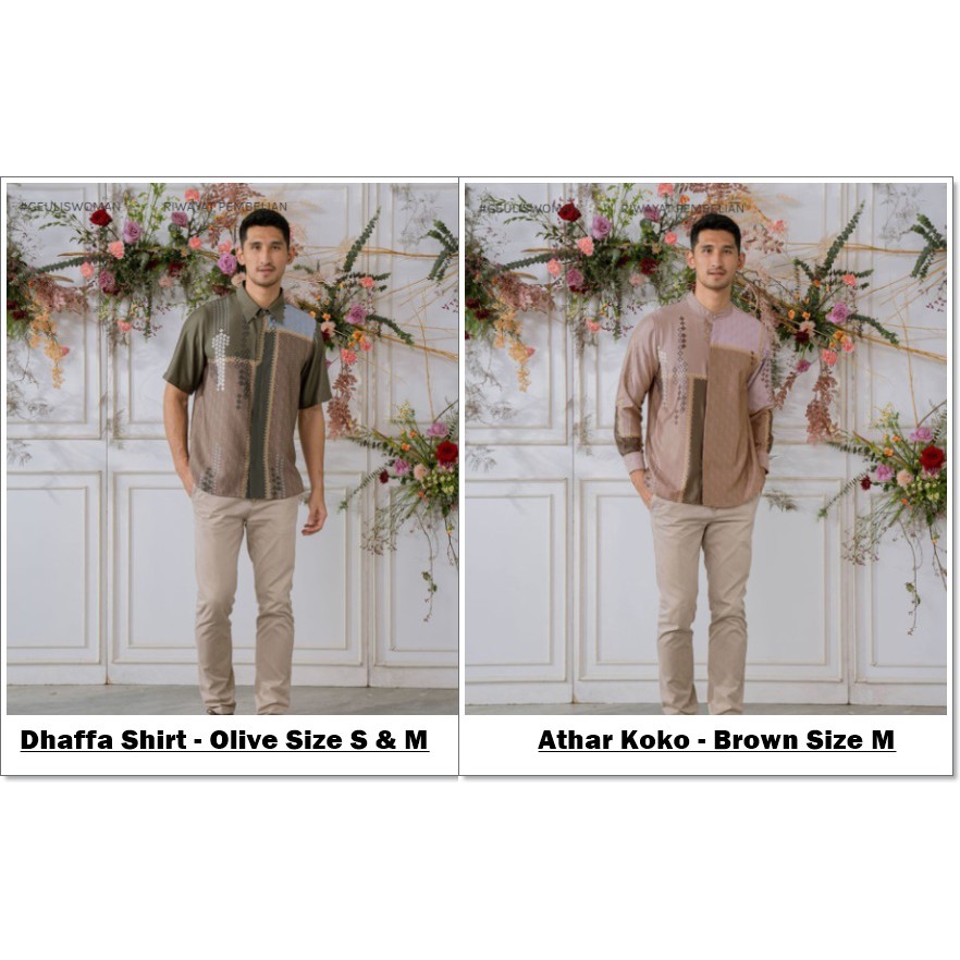 Daffa Shirt - Olive S &M, Athar Koko - Brown M by Geulis