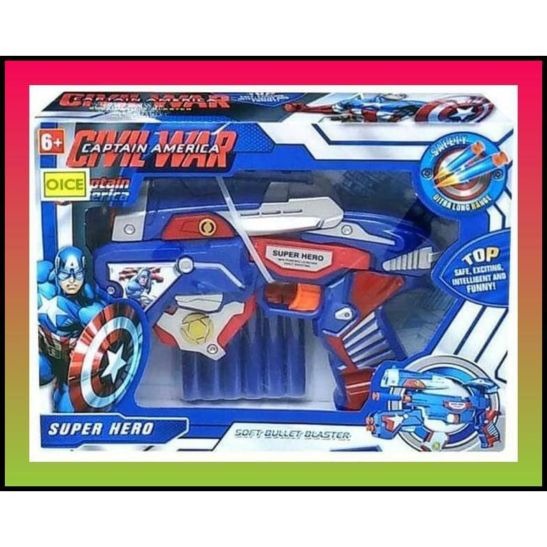 PISTOL PISTOLAN NERF SOFT BULLET GUN PELURU BUSA KOKANG TERMURAH