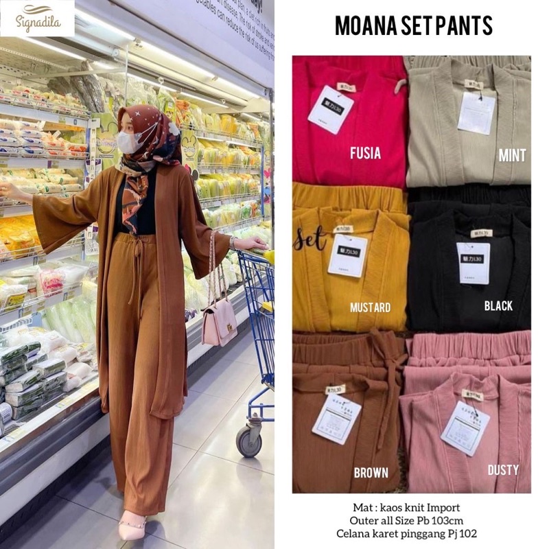 MOANA SET by Signadila nabtik shofiya moela sazhi : setelan wanita berkualitas nyaman halus realpict