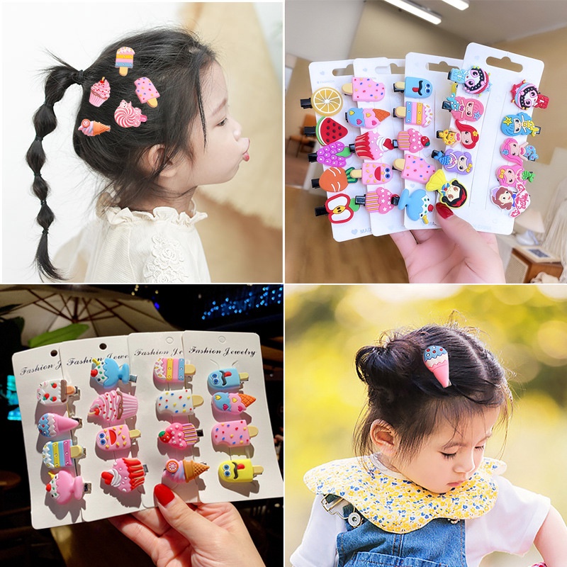 10PCS / JEPIT RAMBUT KOREA SET KARAKTER MOTIF LUCU / JEPIT RAMBUT ANAK/ JEPITAN RAMBUT KOREA