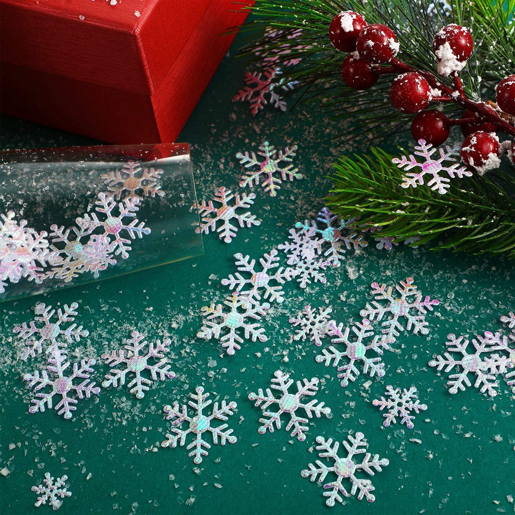 300pcspack Confetti Desain Snowflake Untuk Dekorasi Natal