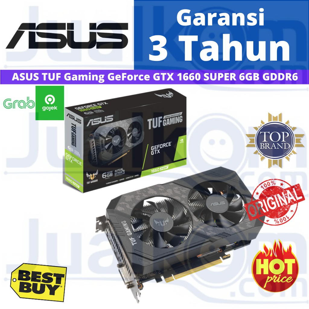 ASUS TUF GAMING GEFORCE GTX 1660 SUPER  OC 6GB GDDR6  VGA NVIDIA GTX1660S